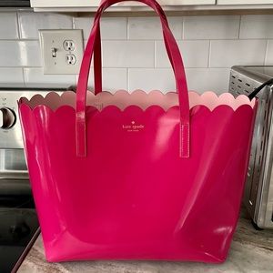 Kate Spade ♠️ Pink Patent Leather Tote - Extra Large Tote Like New